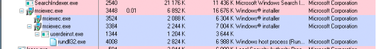 Userdeinst.exe and rundll32.exe started by msiexec.exe