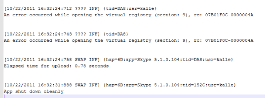 Script invocation missing from App-V Client log file Script invocation missing from App-V Client log file