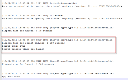 ABORTRESULT shows that script was started ABORTRESULT shows that script was started