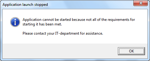 LaunchGate's info message for the user LaunchGate's info message for the user