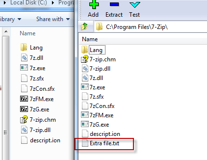Merged package sees additional virtualized file in existing directory