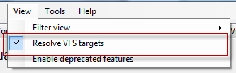Enabling VFS target resolving
