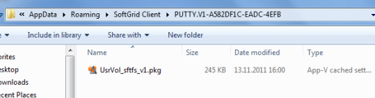 User-specific PKG file