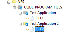 VFS configuration for test package