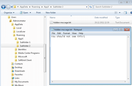 Adding local folder and test file into AppData Adding local folder and test file into AppData