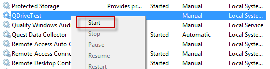 Starting test service Starting test service