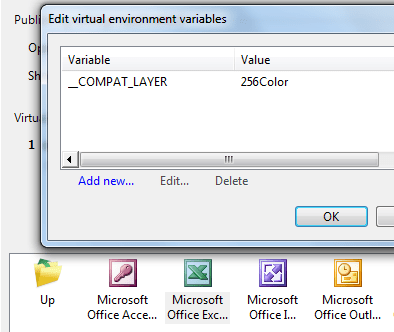Environment variable for Excel Environment variable for Excel