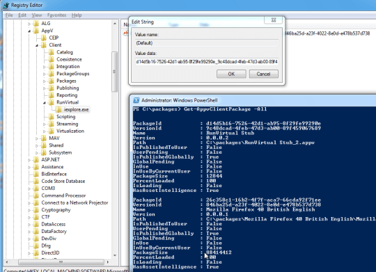 App-V actual and stub package